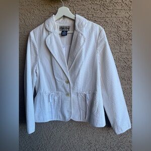 Style Land Seersucker Couquette Blazer
